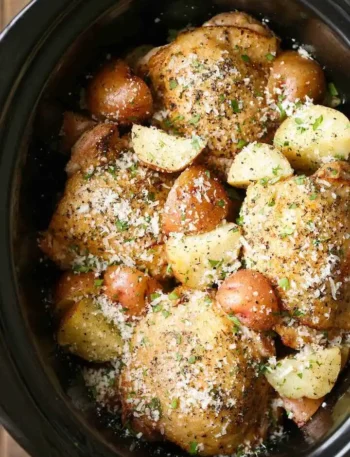crockpot garlic parmesan chicken potatoes